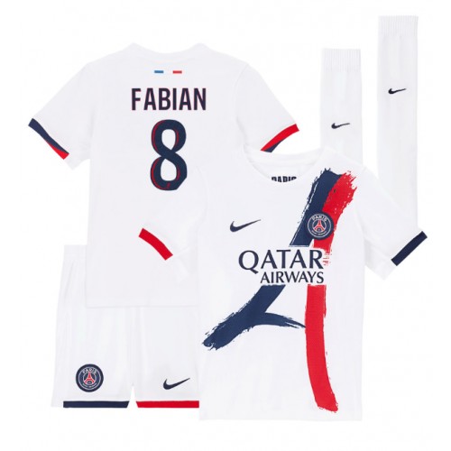 Dres Paris Saint-Germain Fabian Ruiz #8 Gostujuci za djecu 2024-25 Kratak Rukav (+ kratke hlače)